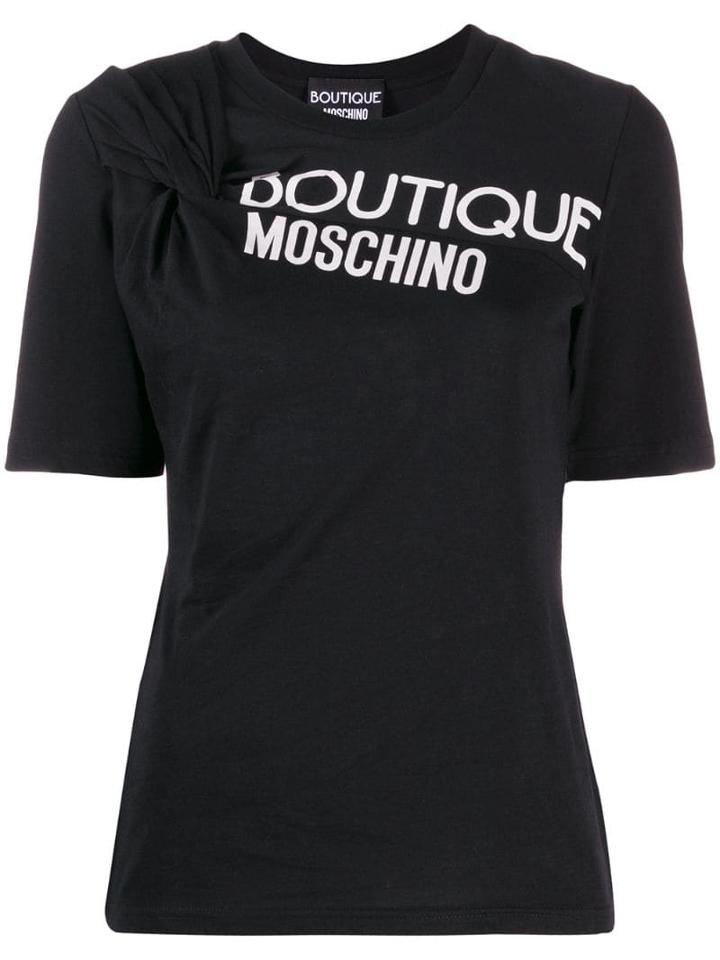 Boutique Moschino Twist Detail T-shirt - Black