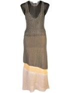 Chloé Colour-block Knitted Dress - Grey