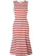 Dolce & Gabbana Peplum Hem Striped Dress
