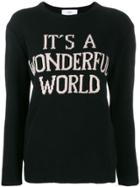 Alberta Ferretti Intarsia-knit Jumper - Black