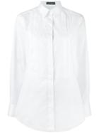 Dolce & Gabbana Lace Bib Shirt, Women's, Size: 38, White, Cotton/viscose/polyamide
