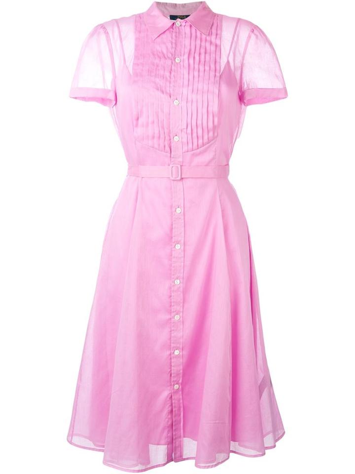 Polo Ralph Lauren Pleated Bib Shirt Dress