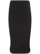 Rick Owens Pillar Pencil Skirt, Women's, Size: 42, Black, Cotton/viscose/spandex/elastane