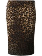 Tom Ford Leopard Print Pencil Skirt - Multicolour