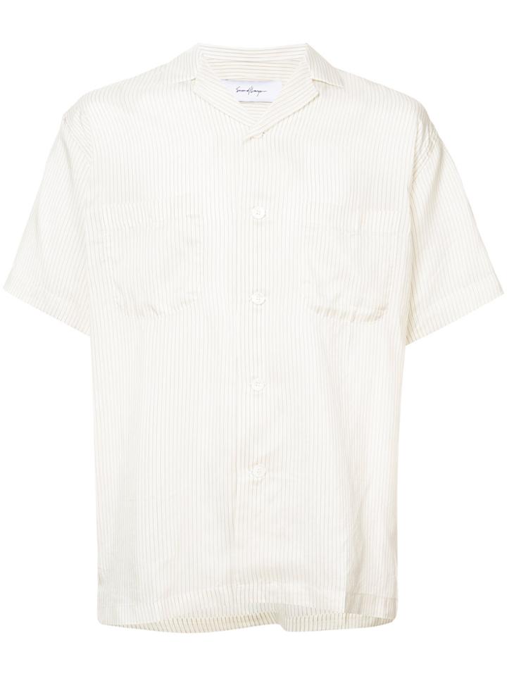 Second/layer Striped Pyjama Shirt - White