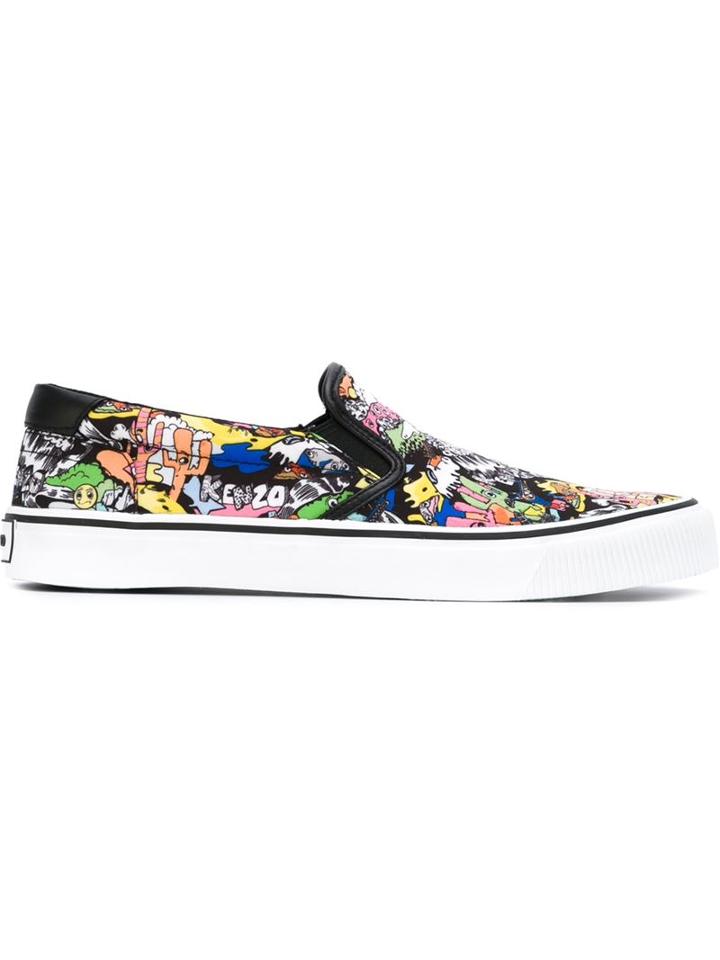 Kenzo Cartoon Print Sneakers
