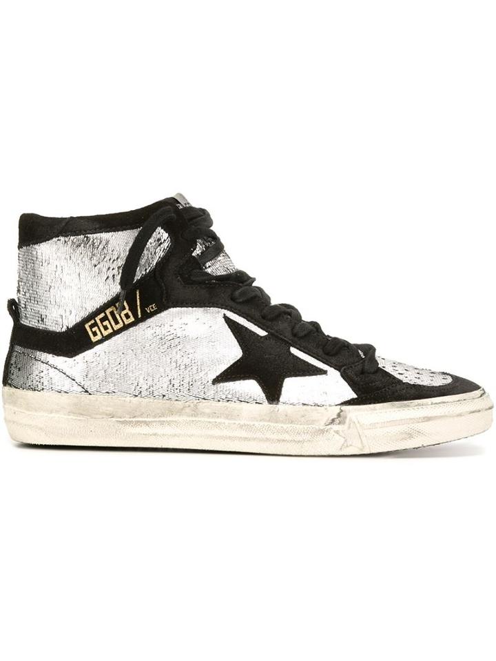 Golden Goose Deluxe Brand 2.12 Hi-top Sneakers, Women's, Size: 35, Black, Cotton/leather/suede