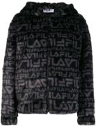 Fila Logo Print Hooded Jacket - Black