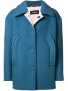 Raf Simons Oversized Cropped Coat - Blue