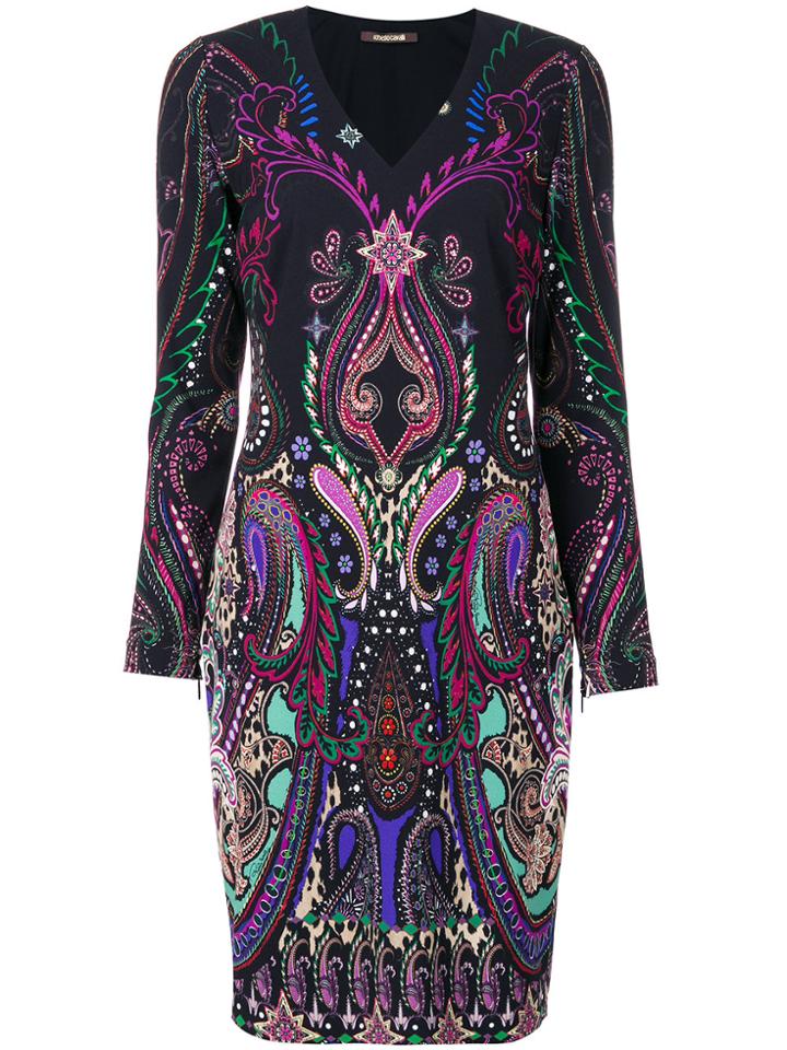 Roberto Cavalli V-neck Dress - Black