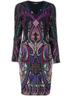 Roberto Cavalli V-neck Dress - Black
