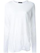 Bassike Curved Hem T-shirt, Women's, Size: Medium, White, Organic Cotton