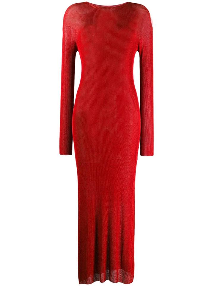 Philosophy Di Lorenzo Serafini Knitted Maxi Dress - Red