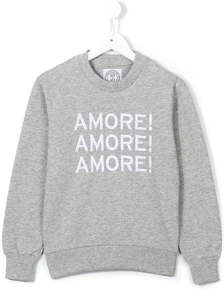 10x10 An Italian Theory Kids Amore Print Sweatshirt