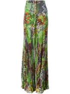 Versace 'floral Patch' Pleated Palazzo Trousers