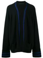 Haider Ackermann - Contrast Stripe Cardigan - Men - Cashmere/virgin Wool - S, Black, Cashmere/virgin Wool