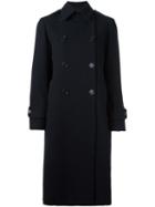 Aspesi Double Breasted Coat, Women's, Size: 42, Blue, Cotton/polyester/cupro/other Fibres