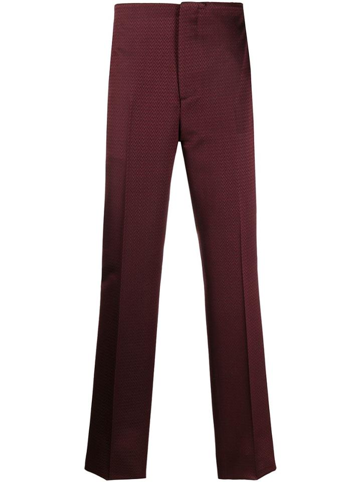 Missoni Wave-pattern Belted Trousers - Purple