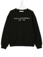 Philosophy Di Lorenzo Serafini Kids Logo Patch Sweatshirt - Black