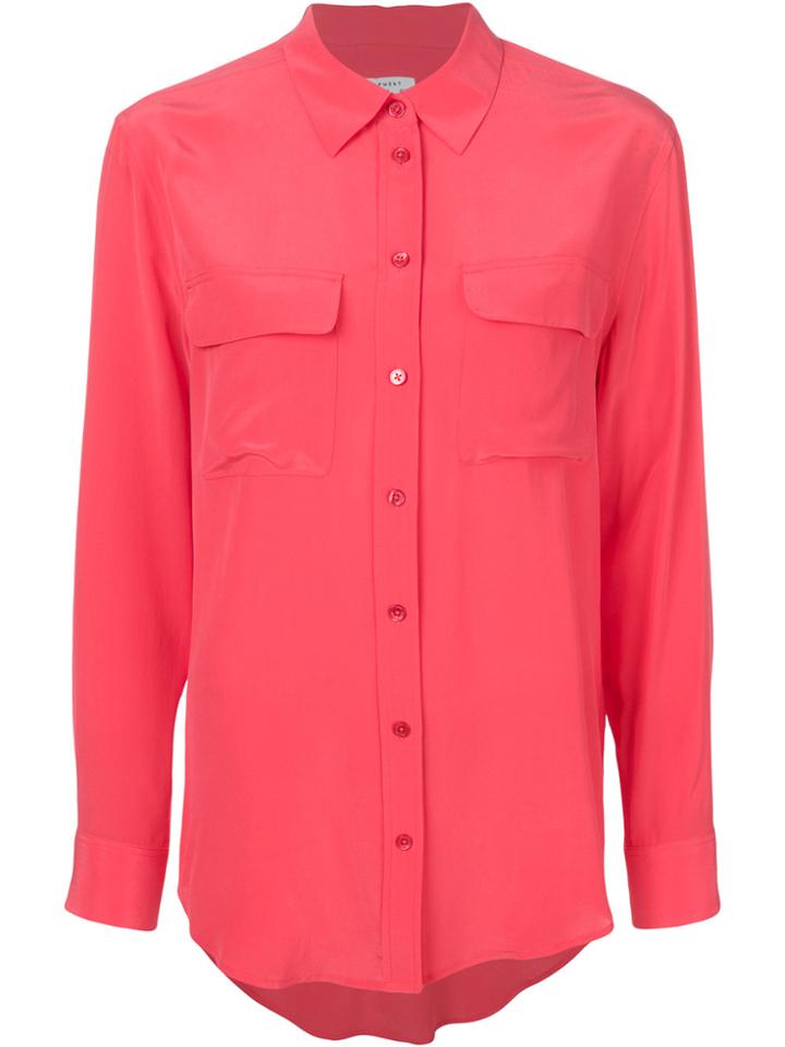 Equipment Button Pocket Shirt - Pink & Purple