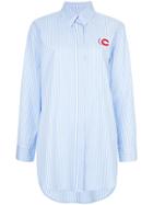 Être Cécile Triple C Badge Oversize Shirt - Blue