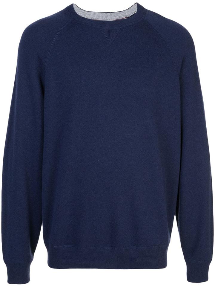 Brunello Cucinelli Raglan Sleeve Jumper - Blue