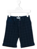 Paolo Pecora Checked Chino Shorts, Boy's, Size: 10 Yrs, Blue