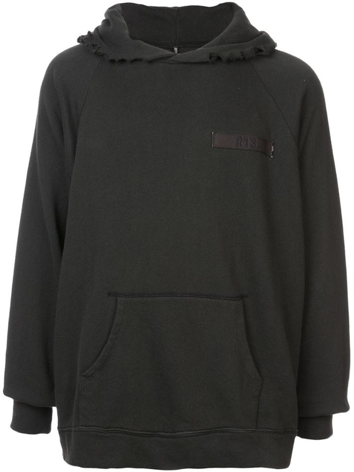R13 Classic Plain Hoodie - Brown