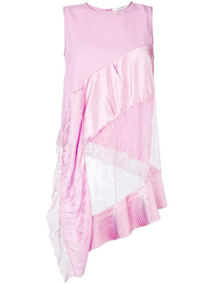 Givenchy Lace Insert Asymmetric Blouse - Pink