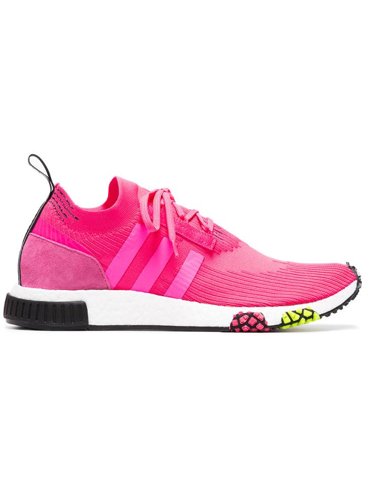 Adidas Pink Nmd Racer Primeknit Sneakers - Pink & Purple
