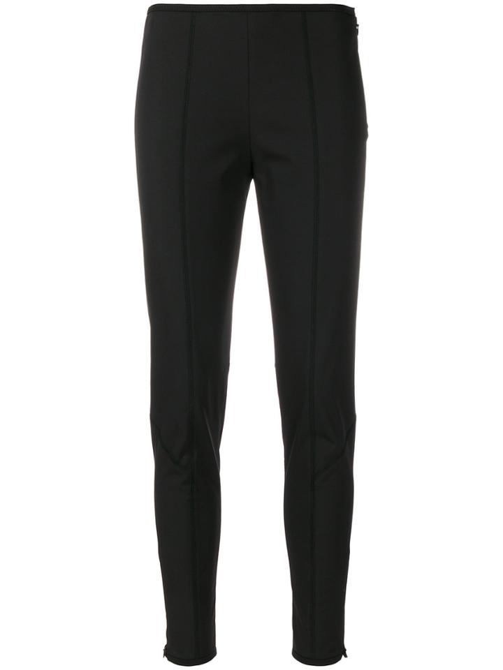 Prada Paneled Skinny Fit Trousers - Black