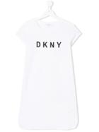 Dkny Kids Logo Print Dress - White