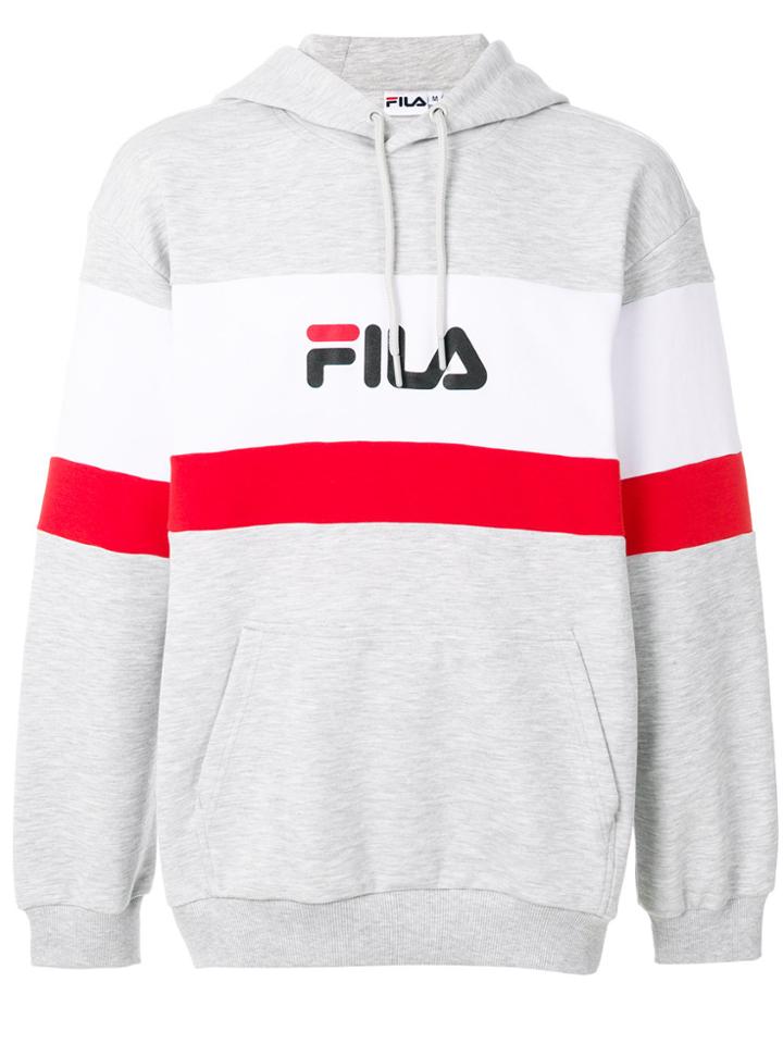 Fila Oversized Logo Hoodie - Grey