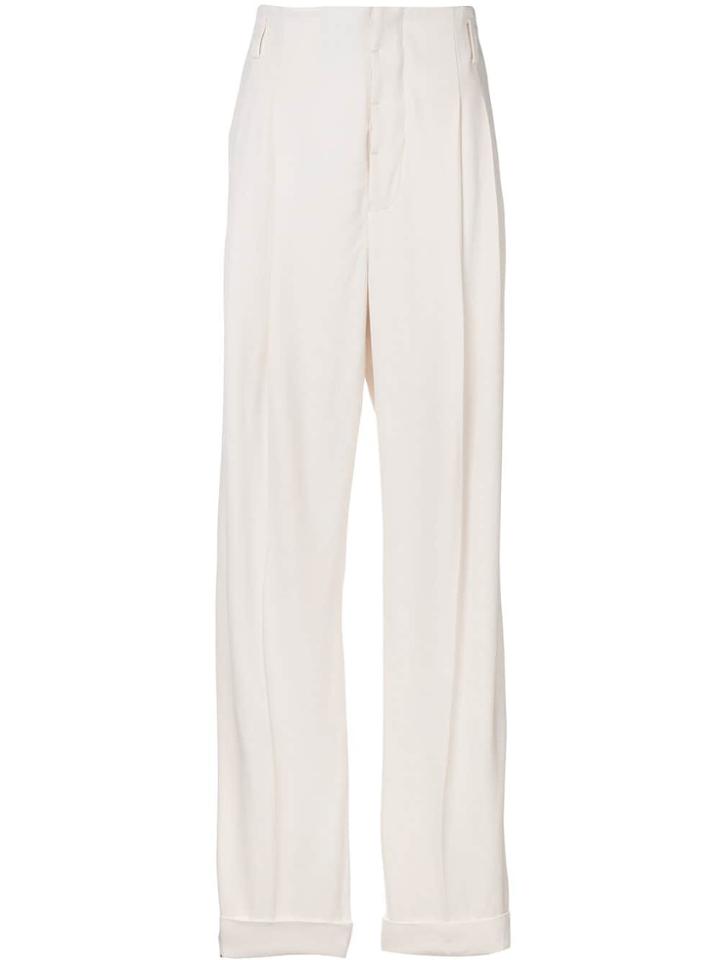 Haider Ackermann High-waisted Tapered Trousers - Neutrals