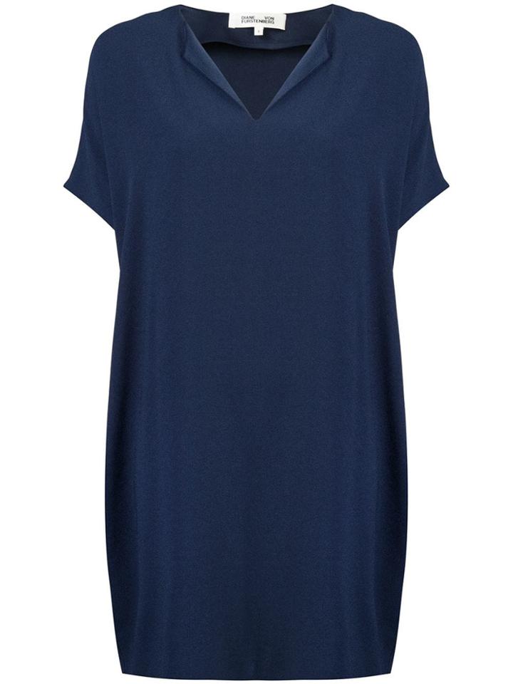 Dvf Diane Von Furstenberg V-neck Shift Dress - Blue