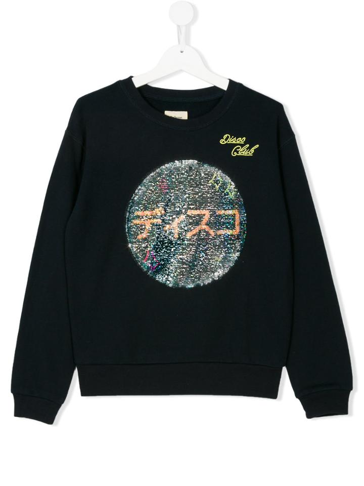 Bellerose Kids Sequin Embroidery Sweatshirt - Blue