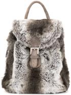 Fendi Vintage Faux Fur Backpack - Grey