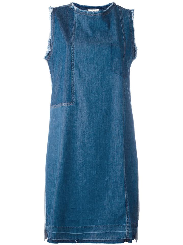 Semicouture Denim Sleeveless Dress, Women's, Size: 44, Blue, Cotton