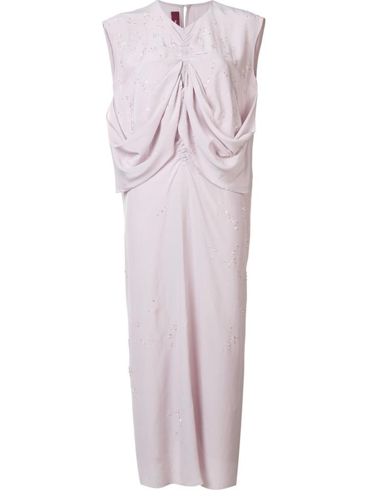 Sies Marjan Gathered Front Dress, Women's, Size: 2, Pink/purple, Silk