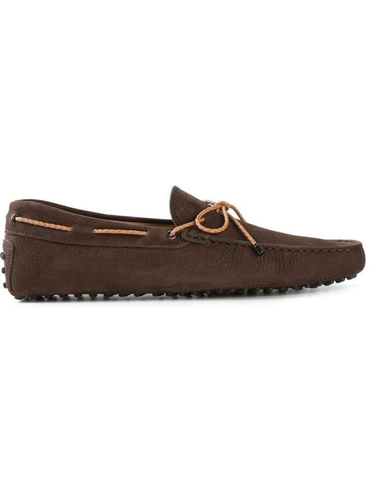 Tod S Classic Loafers, Men's, Size: 10, Brown, Leather/rubber