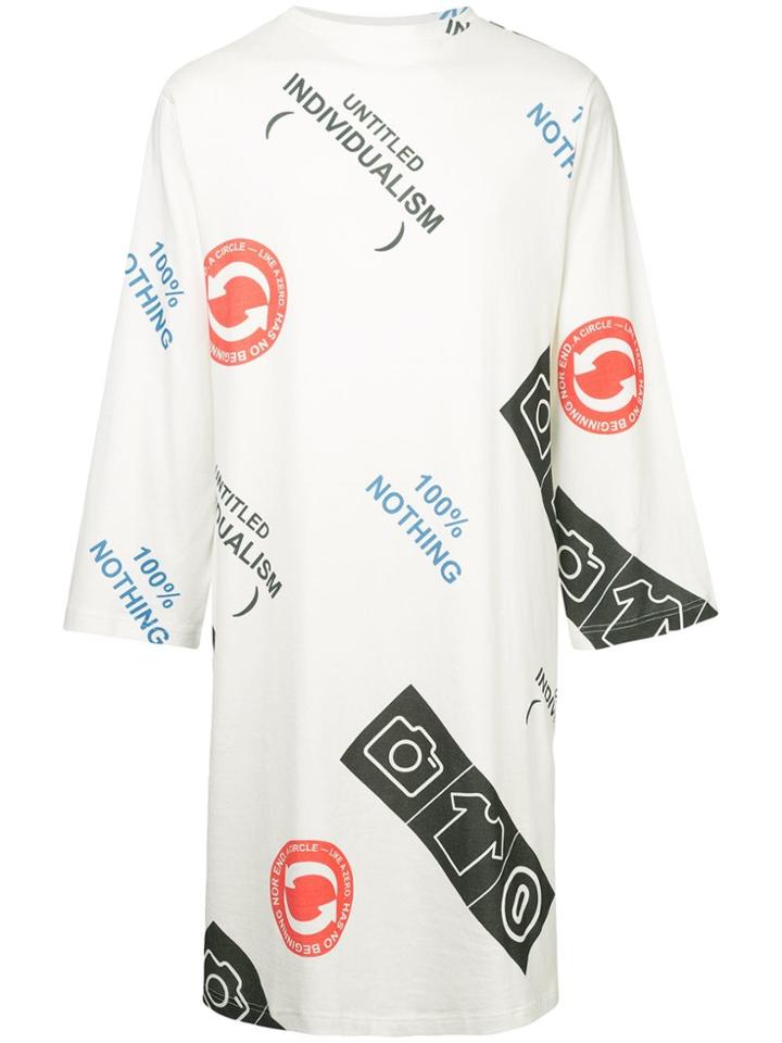 Ground Zero Oversized Patchwork Sweatshirt - White