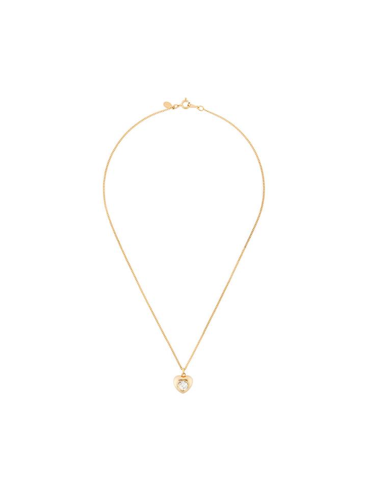 Givenchy Vintage 1990s Vintage Givenchy Heart Crystal Pendant -
