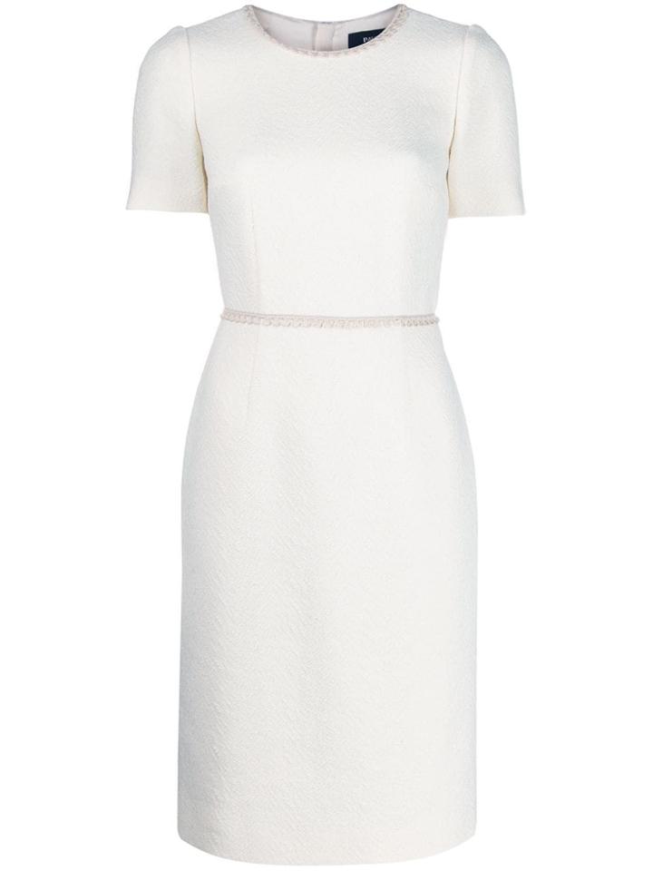 Paule Ka Round Neck Shift Dress - Neutrals