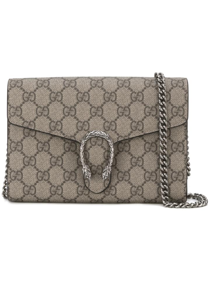 Gucci Gg Supreme Chain Wallet - Nude & Neutrals