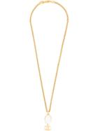 Chanel Pre-owned Cc Logo Tone Gold Chain Necklace
