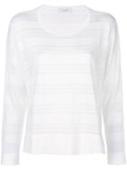 Cruciani Long Sleeved Stripe Top - White