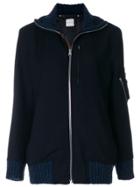 Paul Smith Knitted Trim Jacket - Blue