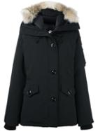 Canada Goose Fur Hooded Parka, Women's, Size: Medium, Black, Nylon/polyester/cotton/coyote Fur
