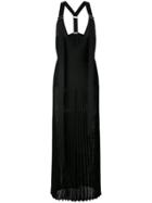 Mrz Long Pleated Dress - Black