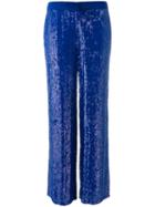 P.a.r.o.s.h. Sequin Trousers, Women's, Size: Medium, Blue, Viscose/pvc